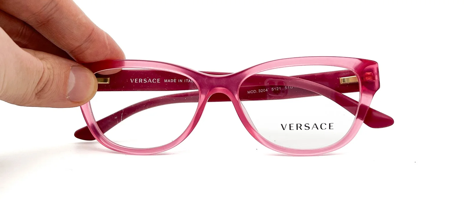NEW VERSACE MOD.3024 5121 PINK AUTHENTIC EYEGLASSES 51-15-140 2
